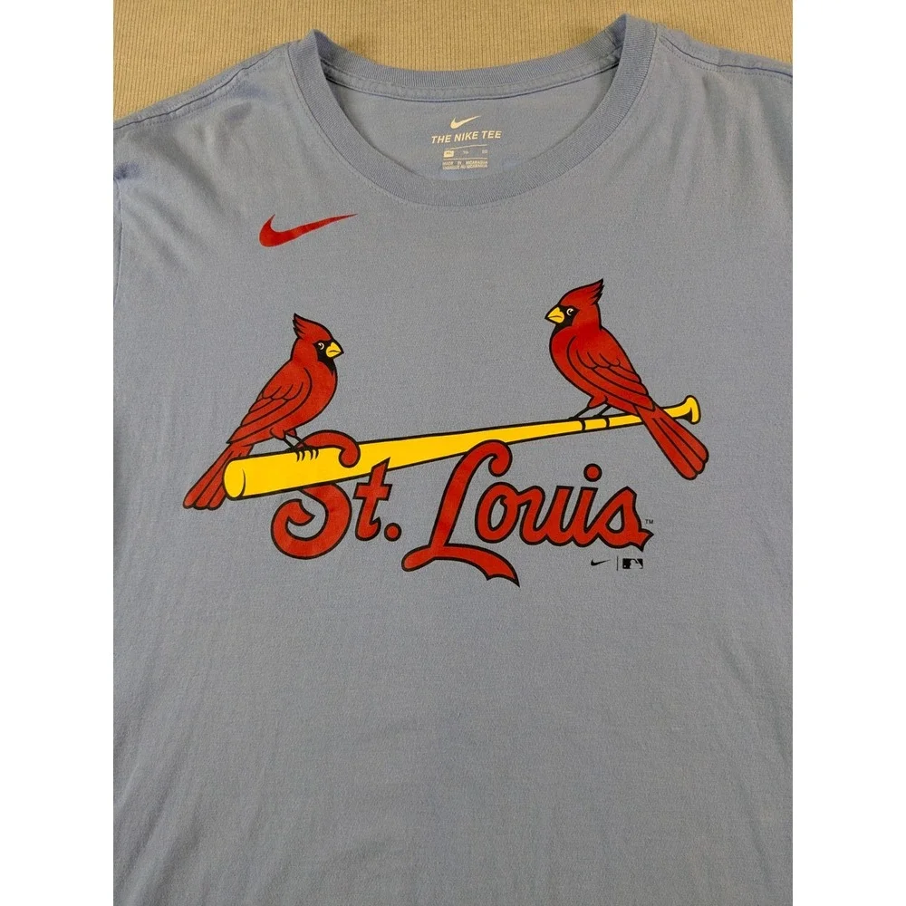 St Louis Cardinals Jersey Shirt Mens XL Blue Nike Yadier Molina Retro 80s MLB